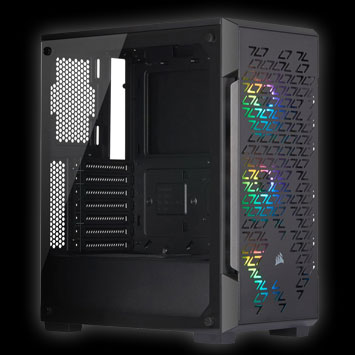 Corsair iCue 220T RGB Midi Tower ohne Netzteil schwarz Corsair iCue 220T RGB Midi Tower ohne Netzteil schwarz