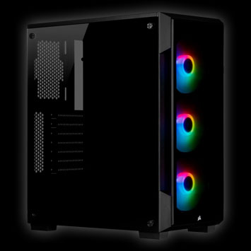 Corsair Midi iCUE 220T RGB Smart, mit Sichtfenster, schwarz Corsair Midi iCUE 220T RGB Smart, mit Sichtfenster, schwarz
