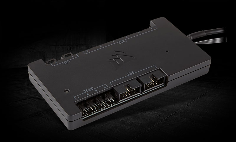Nutzen Sie das kompakte Herzstück des CORSAIR LINK-Systems und steuern Sie bequem mit Corsair iCUE Ihre Komponenten. Commander Pro