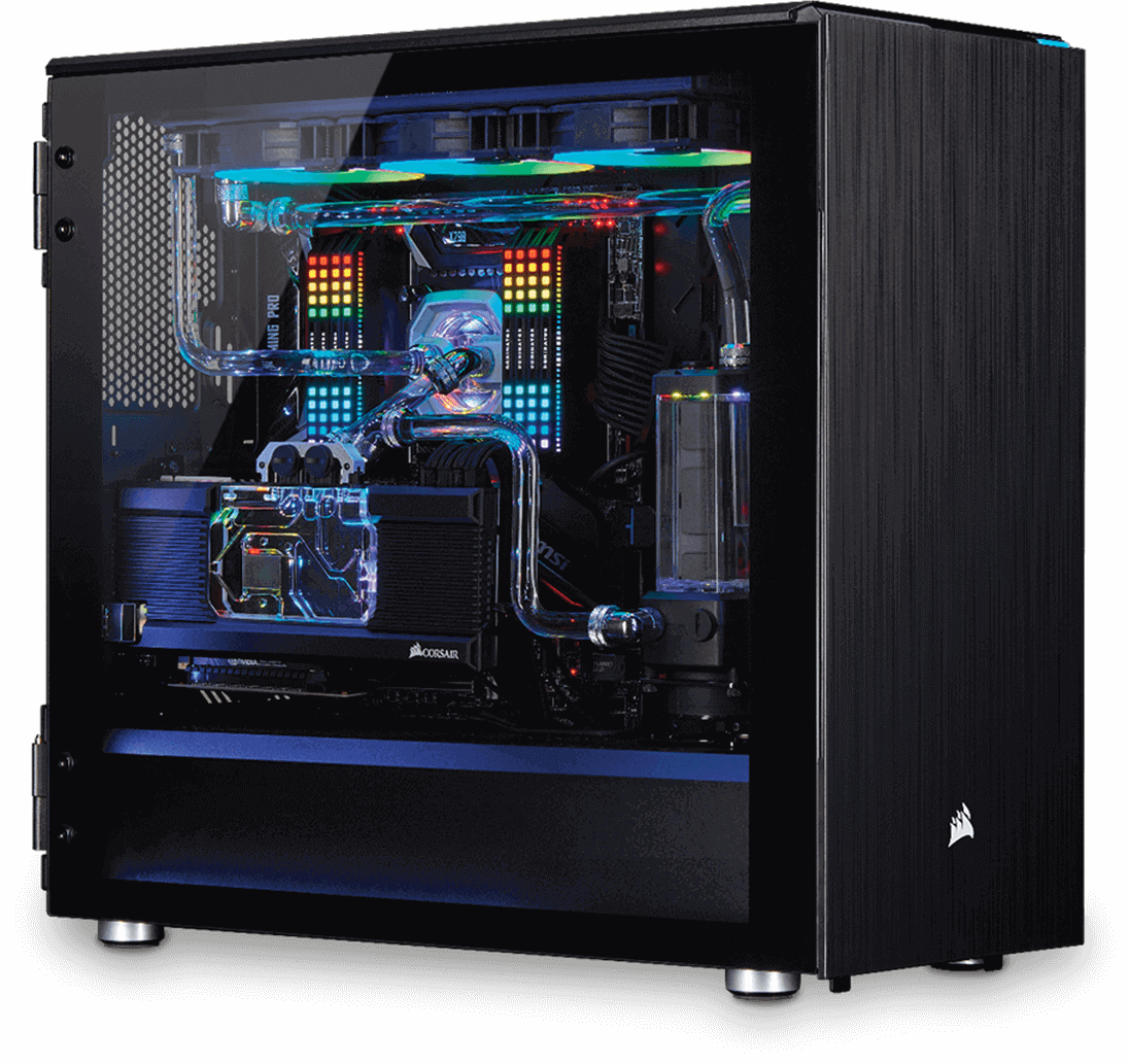IHRE INDIVIDUELLE CORSAIR HYDRO X SERIES Gehäuse mit Corsair Hydro X