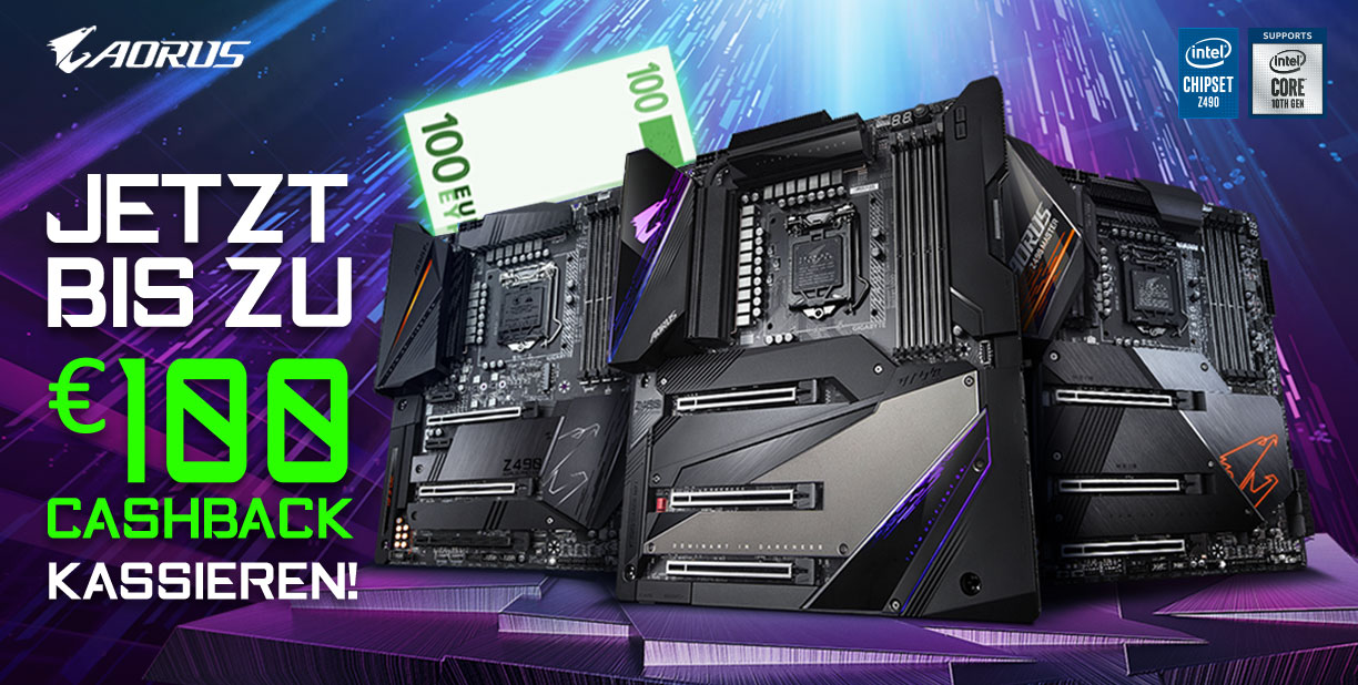 GIGABYTE Z490 CASHBACK AKTION GIGABYTE Z490 CASHBACK AKTION