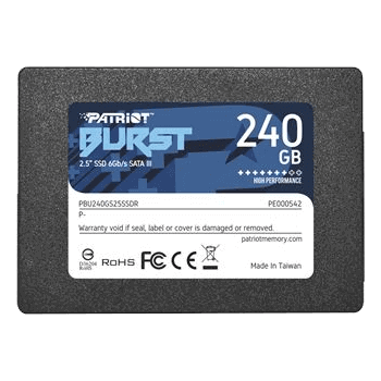 240GB Patriot Burst 2.5" (6.4cm) SATA 6Gb/s (PBU240GS25SSDR) 240GB Patriot Burst 2.5" (6.4cm) SATA 6Gb/s (PBU240GS25SSDR)