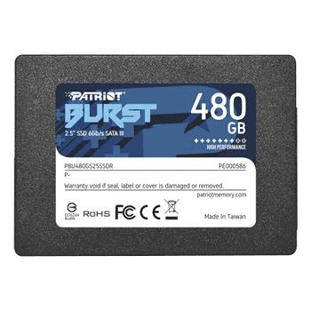 480GB Patriot Burst 2.5" (6.4cm) SATA 6Gb/s 3D-NAND TLC 480GB Patriot Burst 2.5" (6.4cm) SATA 6Gb/s 3D-NAND TLC