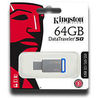Kingston DataTraveler 50 blau 64 GB Kingston DataTraveler 50 blau 64 GB