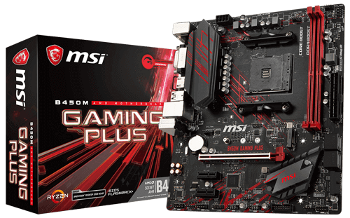 MSI B450 Gaming Plus AMD B450 So.AM4 Dual Channel DDR4 ATX Retail