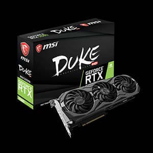 8GB MSI GeForce RTX 2080 Duke OC Aktiv PCIe 3.0 x16 (Retail) 8GB MSI GeForce RTX 2080 Duke OC Aktiv PCIe 3.0 x16 (Retail)
