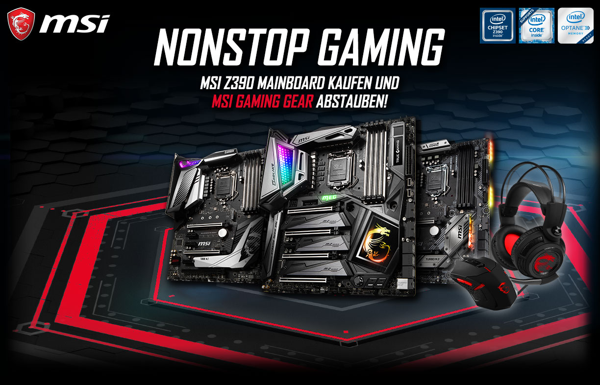 MSI NonStop Gaming Z390 Gaming Gear Bundle