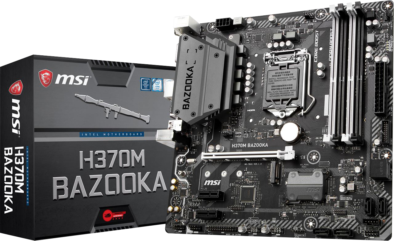 MSI H370M BAZOOKA Intel H370 So.1151 Dual Channel DDR4 mATX Retail