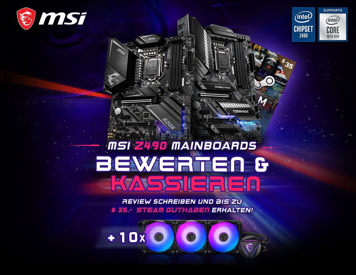 MSI Z490 Mainboards - BEWERTEN & KASSIEREN MSI Z490 Mainboards - BEWERTEN & KASSIEREN