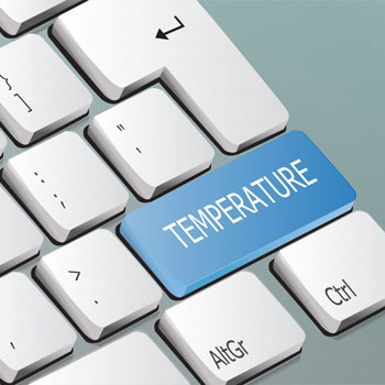 Temperatur-Button auf Tastatur