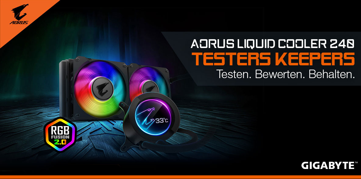 Produkttester gesucht für GIGABYTE AORUS LIQUID COOLER 240 Produkttester gesucht für GIGABYTE AORUS LIQUID COOLER 240