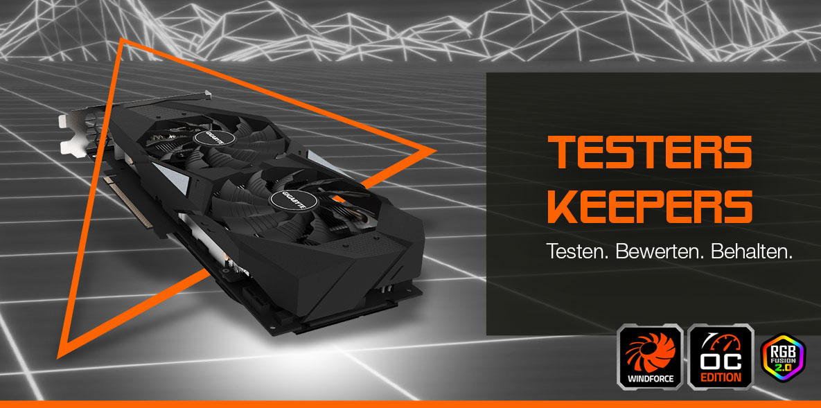 Produkttester gesucht GIGABYTE RTX™ 2060 WINDFORCE OC 6G Produkttester gesucht GIGABYTE RTX™ 2060 WINDFORCE OC 6G