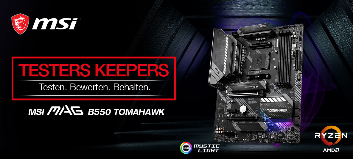 Produkttester gesucht für MSI MAG B550 TOMAHAWK Produkttester gesucht für MSI MAG B550 TOMAHAWK