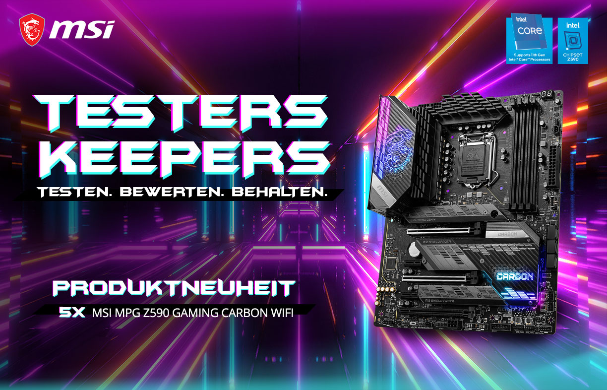 Produkttester gesucht MSI MPG Z590 GAMING CARBON WIFI Produkttester gesucht MSI MPG Z590 GAMING CARBON WIFI