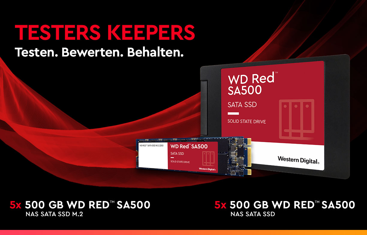 Produkttester gesucht 500 GB WD Red SA500 Produkttester gesucht 500 GB WD Red SA500