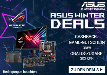 ASUS Winter Deals - Jetzt Cashback, Game-Gutschein oder Gratis-Zugabe sichern